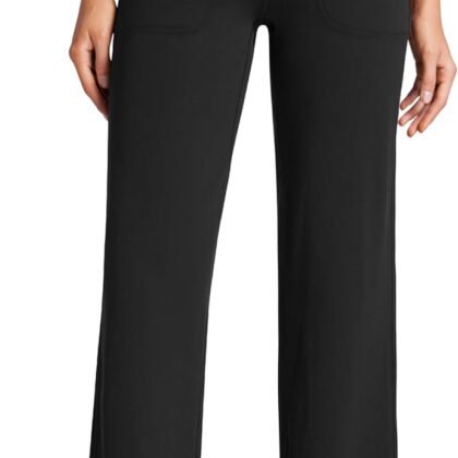 CRZ YOGA Womens Butterluxe High Waist Wide Leg Pants with Pockets 31" - Buttery Soft Comfy Casual Yoga Lounge