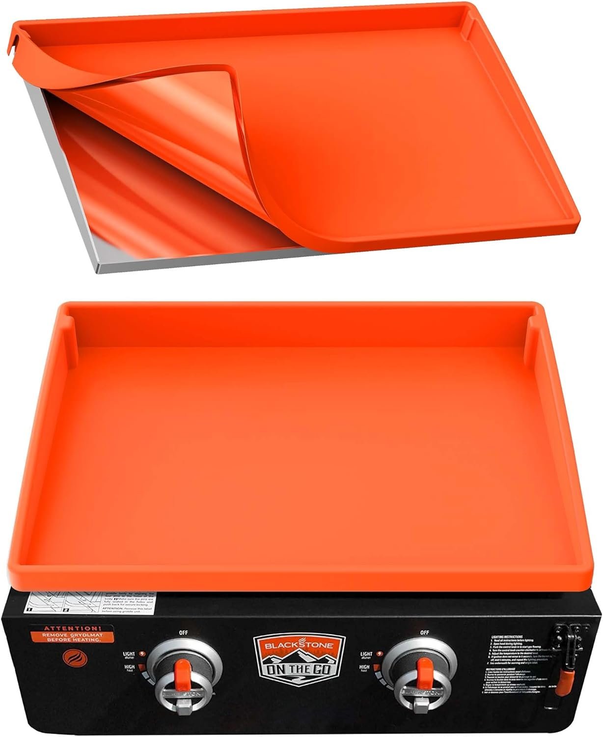 BANGIE Heavy Duty Silicone Griddle Mat (22 Inch) for Blackstone Griddle Cover Accessory - Full Wrap-Around Protection, Food Grade, Rust & Critter Guard, Easy Clean