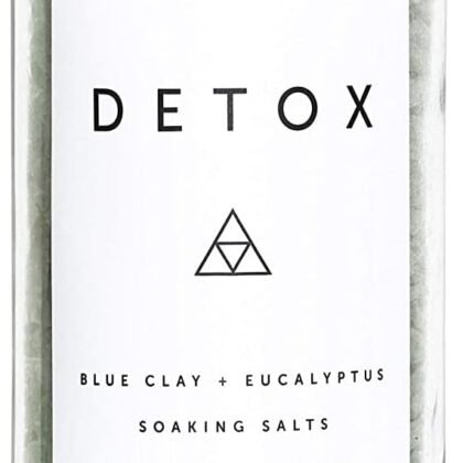 HERBIVORE Detox Soaking Bath Salts – Aromatherapeutic Blend of Pacific Sea Salts, Detoxifying + Relaxing, Eucalyptus & Lavendar, Plant-Based, Vegan, Cruelty-Free, 8 oz