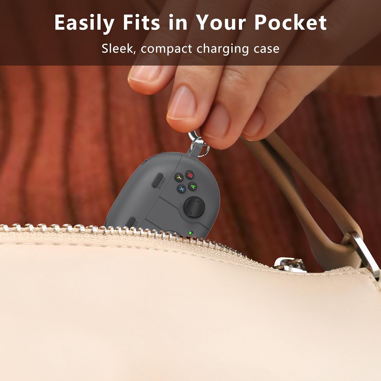 Beats Studio Buds Plus Case Cover, 2021/2023 New Beats Studio Buds, Wireless Earbuds Silicone Case Accessories with Keychain, Dark Grey - Image 7