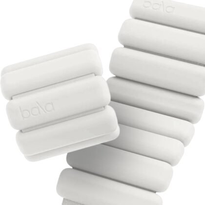 Bala Bangles Wrist & Ankle Weights - Adjustable Weighted Bands for Women & Men - Soft Silicone Arm & Leg Weights for Pilates, Yoga, Walking, Barre, Home Workout & Strength Training Exercise