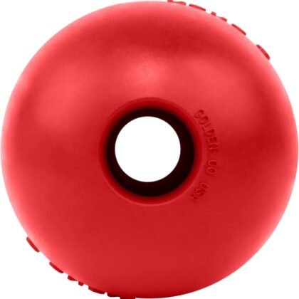 KONG Ball with Hole - Durable Dog Fetch Toy for Training, Interactive Playtime & More - Classic Natural Rubber Ball - Red - for Large/X-Large Dogs