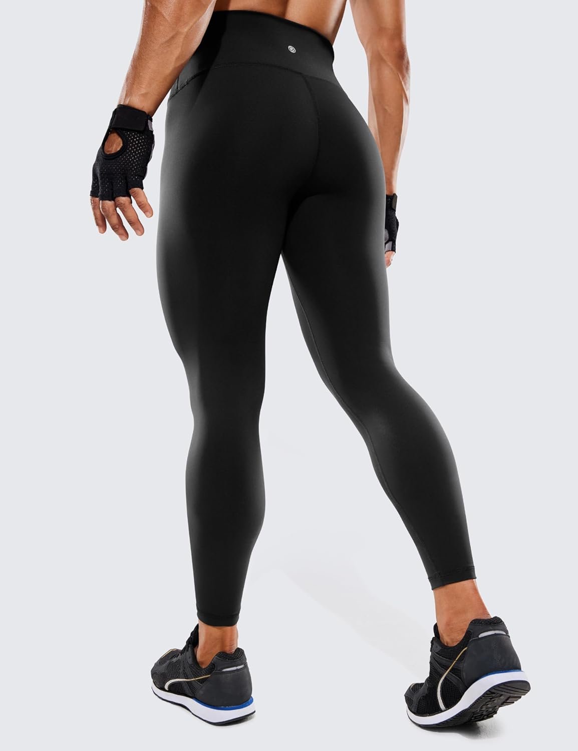 CRZ YOGA Women's Hugged Feeling Compression Leggings 25 Inches - Thick High Waisted Tummy Control Workout Pants Tights - Image 4