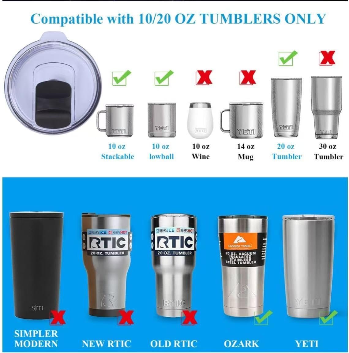 Magnetic Spill Proof Tumbler Lid – 30oz Replacement Compatible with Yeti Rambler, RTIC, Ozark Trail | Leak Resistant, Dishwasher Safe, BPA Free (30 oz) - Image 9