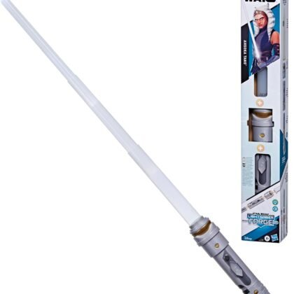 STAR WARS Lightsaber Forge Ahsoka Tano, White Customizable Electronic Lightsaber, Toys for 4 Year Old Boys and Girls