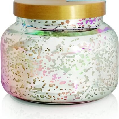 Capri Blue Mercury Iridescent Scented Candles for Home - Long Lasting Decorative Jar Luxury Candles - Gifts for Women & Men - Soy Wax Blend - Volcano (19 oz)