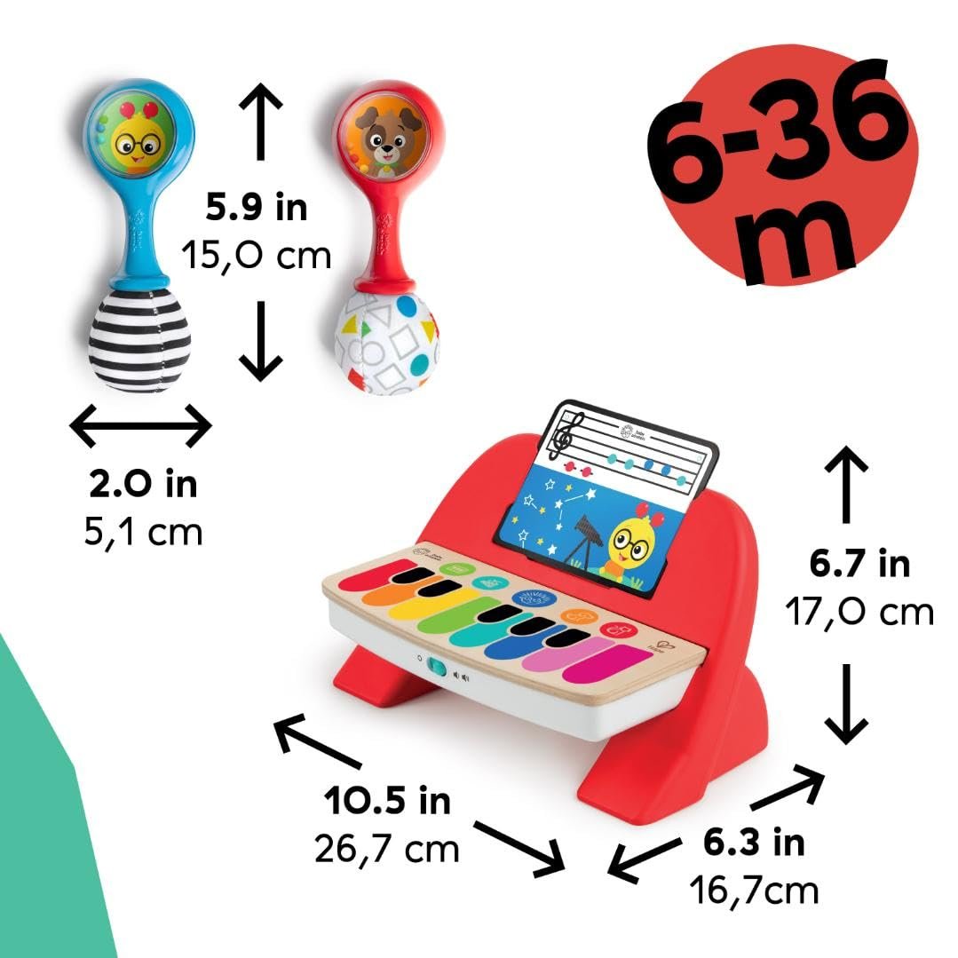 Baby Einstein First Tunes Piano & Shakers Musical Gift Set, with Maracas and Toy Piano, Ages 6 Months and Up - Image 3