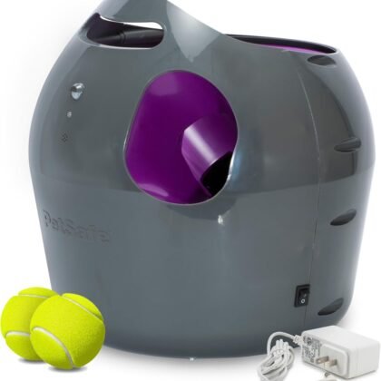 PetSafe Automatic Ball Launcher - Interactive Fetch Game - Hands-Free Fetch Training - Adjustable Range - Includes Tennis Balls - Indoor Outdoor Play - Motion Sensors - Automatic Sleep Mode