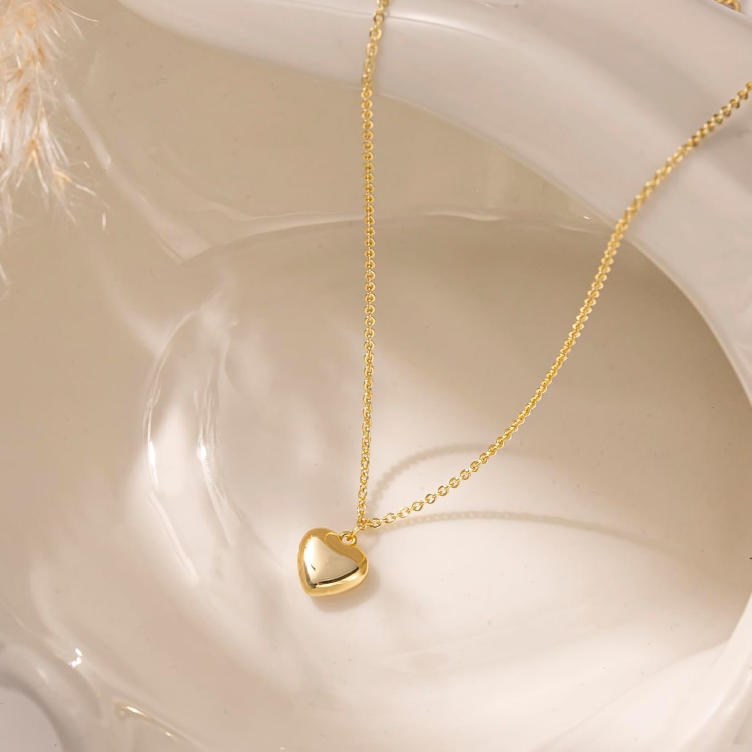 Heart Necklace - Dainty 14K Gold Necklaces for Women Trendy Small Heart Pendant Simple Choker Neckace Gold Jewelry for Women Gifts - Image 5