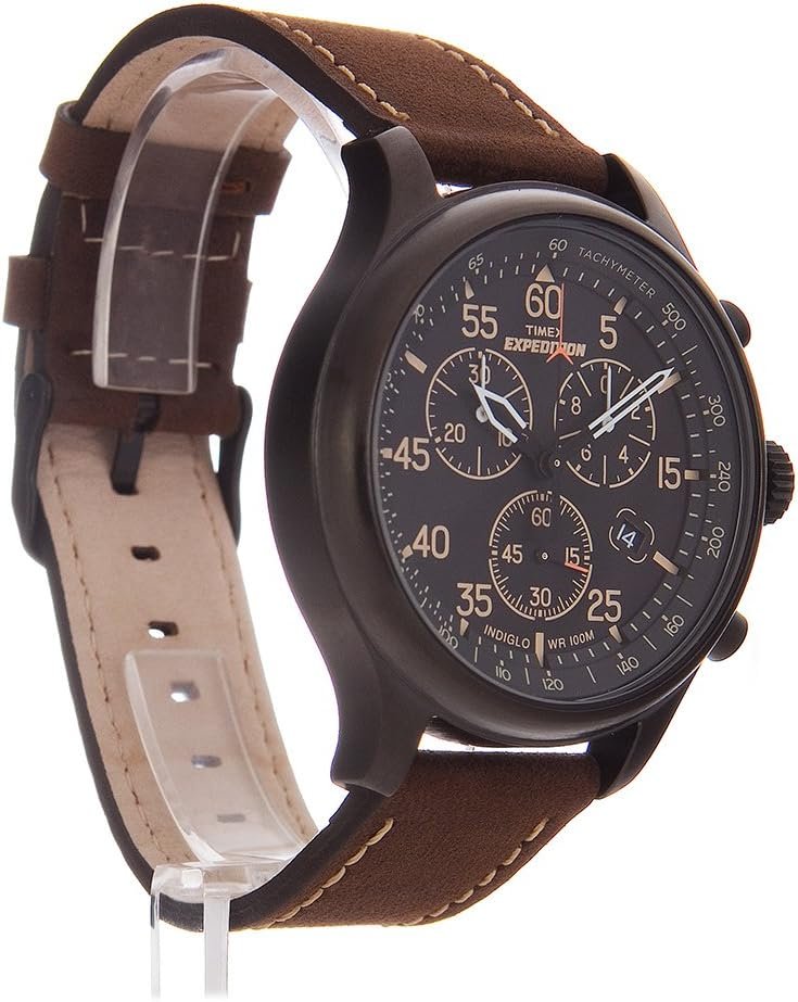 Timex Expedition Field Chronograph 43mm Men’s Analog Watch | INDIGLO Backlight | Durable Comfortable Adjustable Strap | Rugged Outdoor Watch | 100M Water Resistance - Image 4