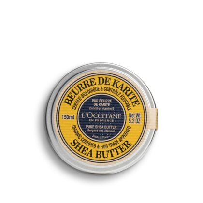 L’Occitane Organic Certified Pure Shea Butter, Multi-Use Moisturizing Balm with Vitamin E for Dry Skin, Hair, & Lips, Protective & Softening Skincare