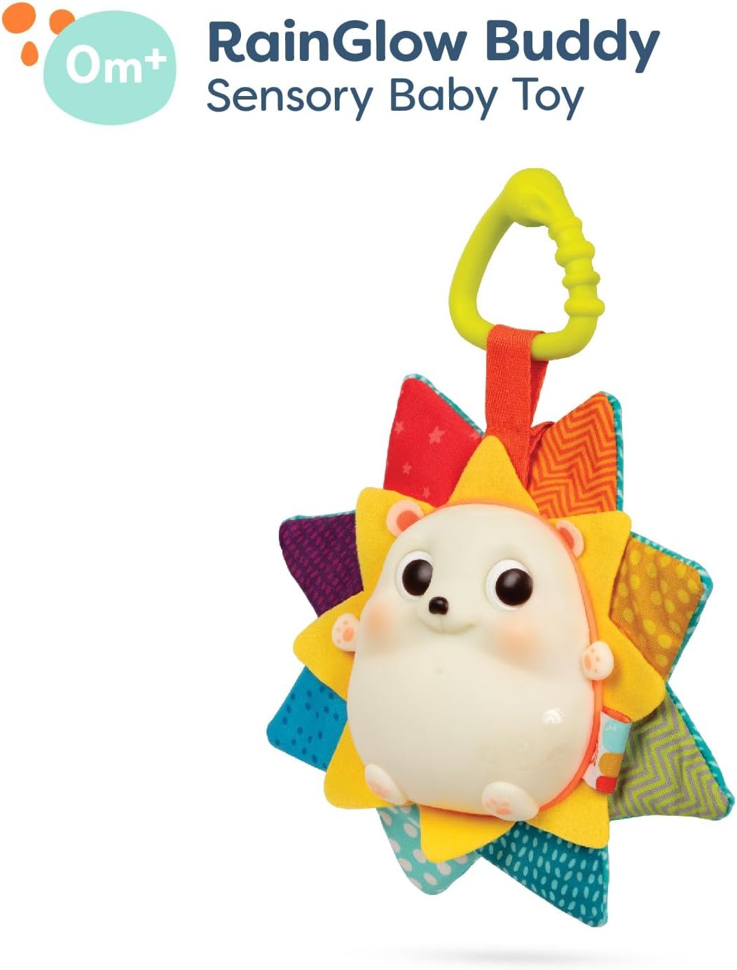 B. toys – Baby Musical Light – Up Hedgehog Toy with Lights & Sounds – Sensory Toy for Newborns, Babies – Music & Glowing Lights – RainGlow Buddy – 0+ Months - Image 4