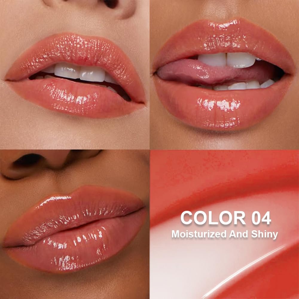 Light Gloss Tinted Buttery Lip Balm – Hydrating Lip Care with Nourishing Oils for Women’s Dry Lips, Natural Tint & Soft Gloss, Lip Plumper Moisture & Light Lip Stain Finish, Vegan 1Pc-#04 Orange-Pink - Image 3