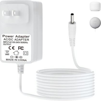 Compatible with Google Nest Mini, Nest Hub, Nest WiFi routers, and The Nest WiFi 14V Power Adapter Charger.