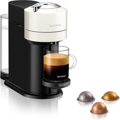 Nespresso Vertuo Next Coffee and Espresso Machine by De'Longhi, White (ENV120WCA)