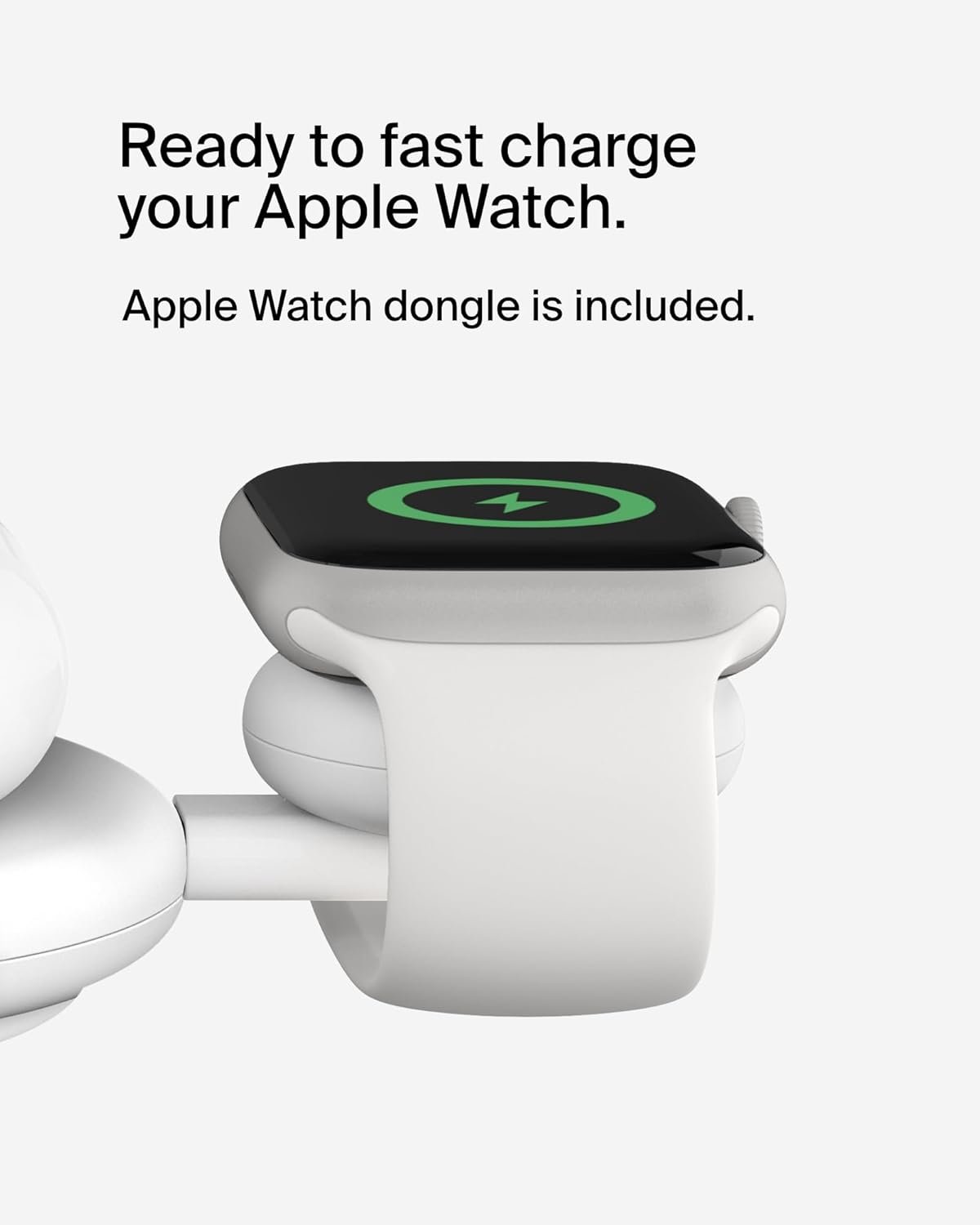 Belkin 3-in-1 MagSafe-Compatible Wireless Charging Pad with Qi2 15W - iPhone Charger - Fast Charging Wireless Charging Station for iPhone 17, 16, & 15 Series, AirPods, Apple Watch, & More - White - Image 5