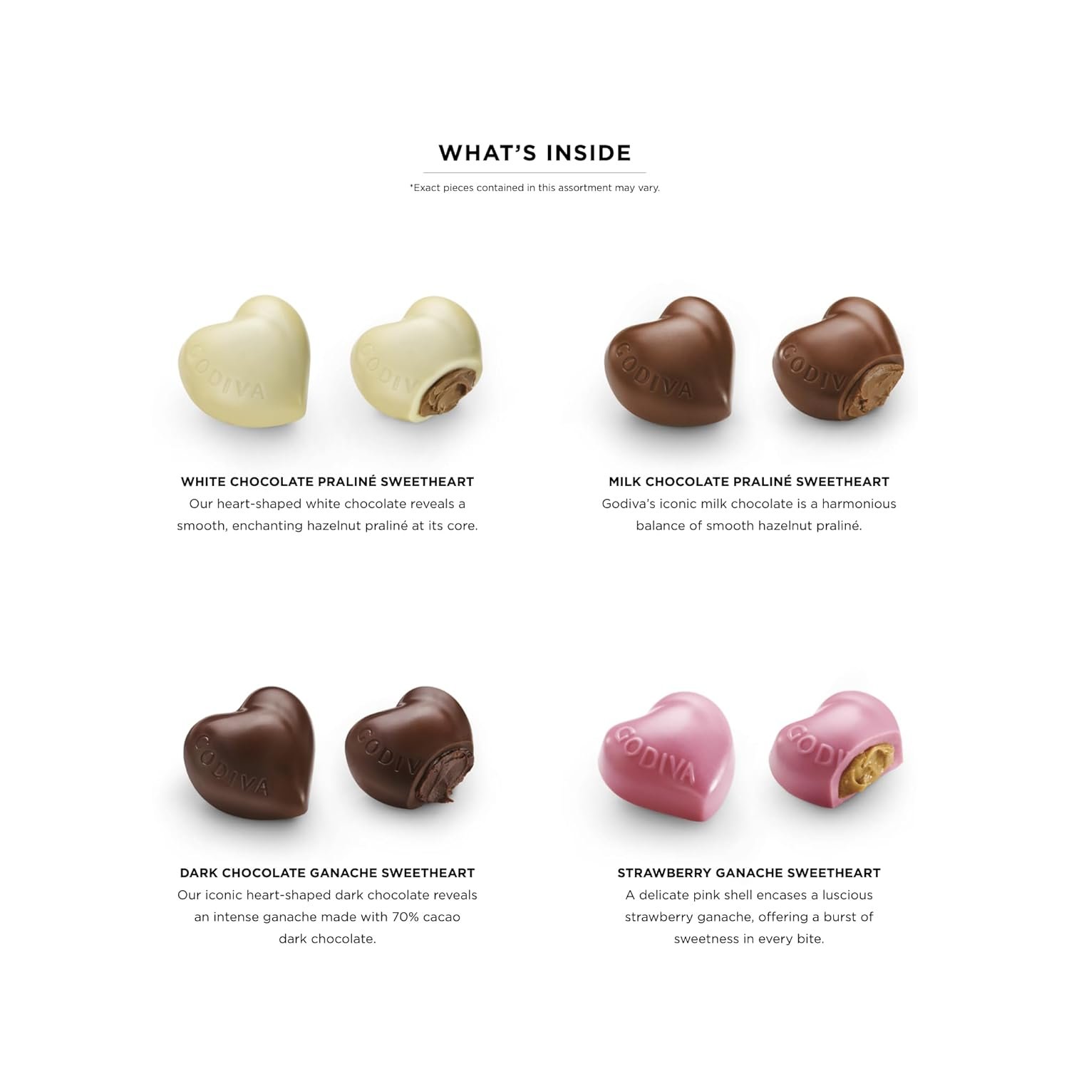 Godiva Gold Heart Belgian Chocolate Box, Assorted Chocolates with Ganache and Pralinés, Elegant Valentine’s Day Gift for Her, 14 Pc - Image 3