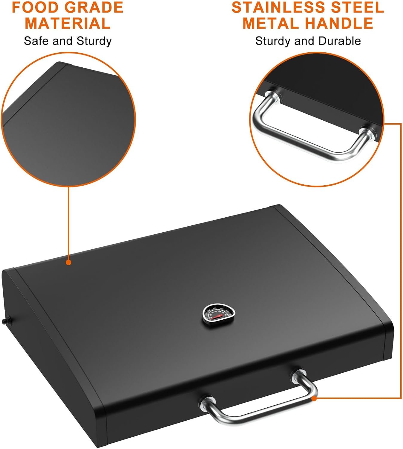 Upgraded Hinged Lid for Blackstone 1666 22 Inch Tabletop Griddle (2024 Model), Hard Cover Flat Top Lid Replacement Parts for Blackstone 2203 Original 22" Omnivore Tabletop Griddle - Image 7