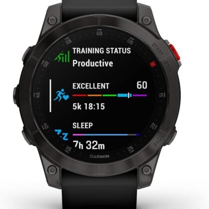 Garmin 010-02582-10 epix Gen 2, Premium Active smartwatch, Health and Wellness Features, Touchscreen AMOLED Display, Adventure Watch with Advanced Features, Black Titanium