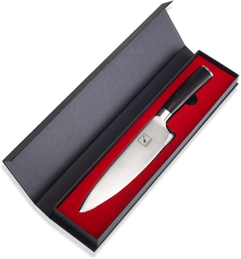 imarku Japanese Chef Knife - Sharp Kitchen Knife 8 Inch Chef's Knives HC Steel Paring Knife, Unique Gifts for Men and Women, Gifts for Mom or Dad, Kitchen Gadgets with Gift Box, Gyutou Knives - Image 9