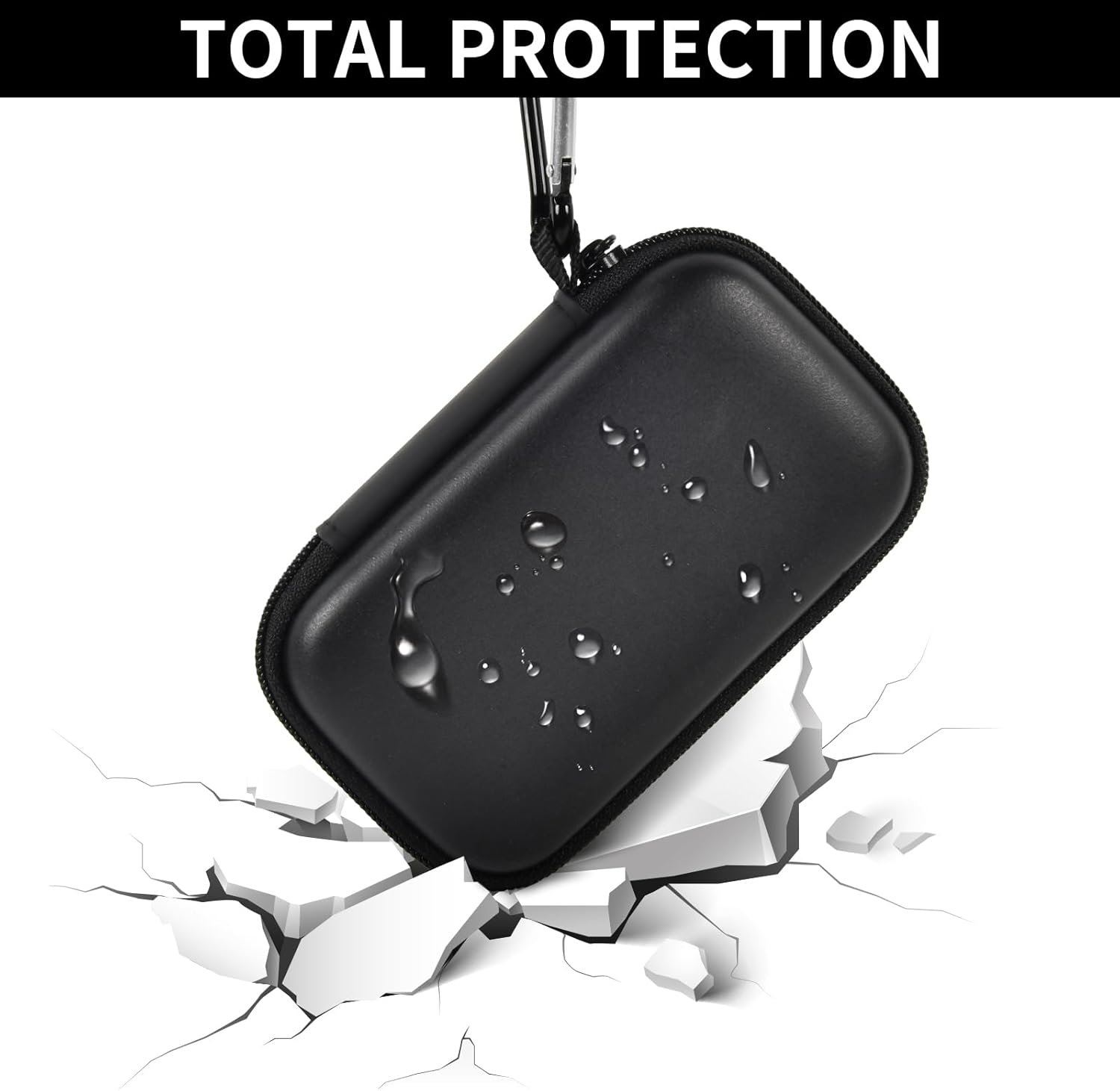 Case Compatible with SanDisk 1TB 2TB 4TB 500GB 8TB for SanDisk Extreme PRO Portable SSD External Hard Drive, Memory Card SD SDXC SDHC Card Storage Holder Organizer (Box Only) Black - Image 4