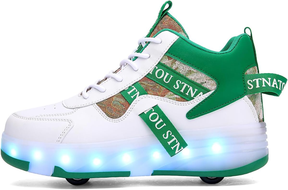 HHSTS Roller Skate Shoes for Kids Upgraded 16 LED Model 4-Detachable Wheeled Light up Boys Girls High Top Fashion Sneakers for Child Christmas Birthday New Year Gifts - Image 3