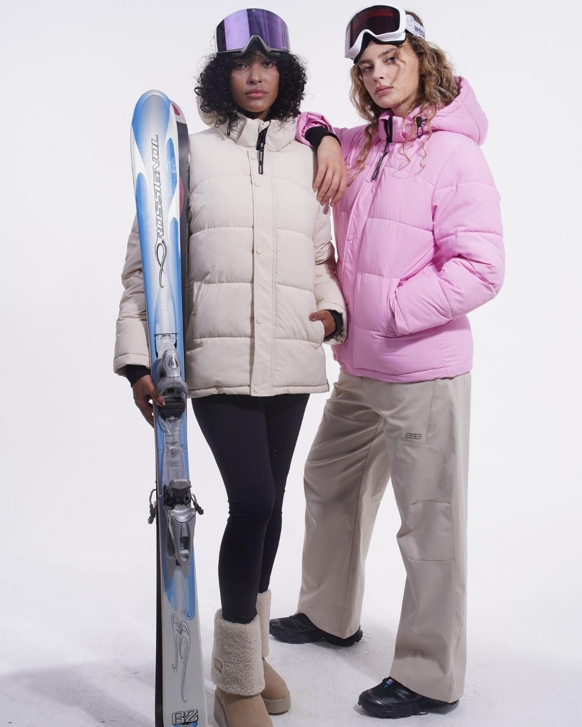 PUFFIT Women Mid Lenth Puffer Jacket, Warm Thicken Hooded Winter Coats, Windproof Long Sleeve & Hood,3 Pockets - Image 6