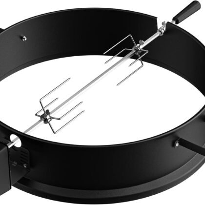 SHINESTAR Upgraded Rotisserie Kit for All Weber 22-Inch Kettle Charcoal and Other Similar Size Grills, Sturdy & Well Balanced, Part# 2290