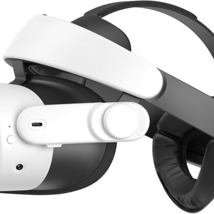 KIWI design H4 Halo Comfort Head Strap Compatible with Meta Quest 3/Quest 3S, Made for Meta, Non-Battery Lightweight Head Strap