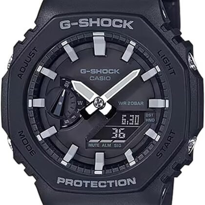Casio G-Shock GA-2100 Series Analog-Digital Black Resin Watch 48.5mm - GA2100-1A