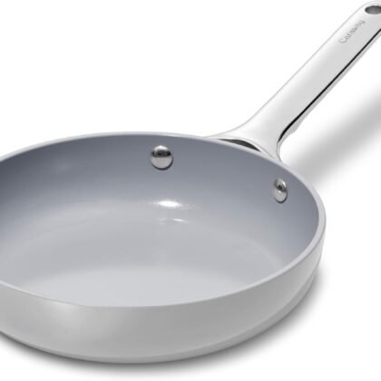 Caraway Nonstick Ceramic Mini Fry Pan (1.05 qt, 8") - Non Toxic, PTFE & PFOA Free - Oven Safe & Compatible with All Stovetops (Gas, Electric & Induction) - Gray