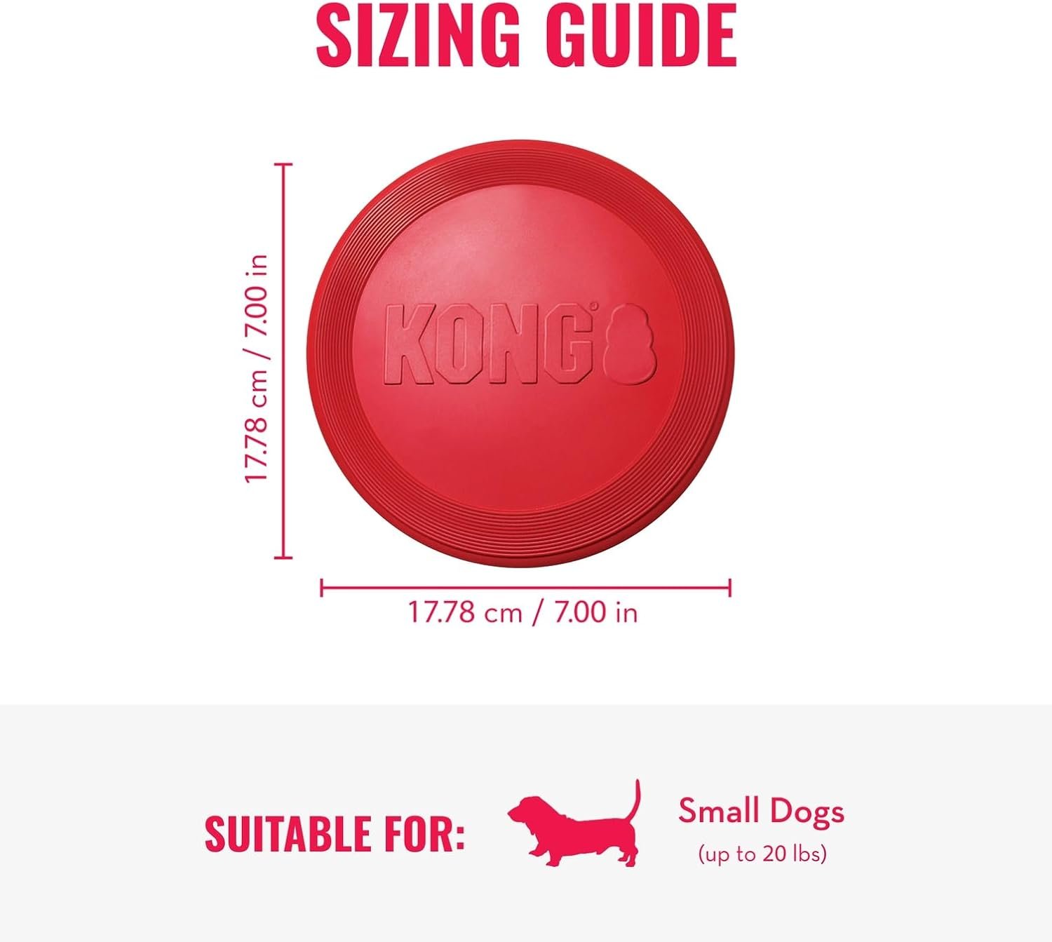 KONG Flyer - Durable Dog Toy for Outdoor Playtime - Natural Rubber Flying Disc, Dog Toy for Fetch - Safer Disc for Healthy Activity - for Small Dogs - Image 4