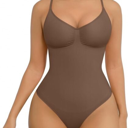 FeelinGirl Shapewear Bodysuit for Women Tummy Control Waist Bodysuit Thong Shapewear Body Shaper Going Out