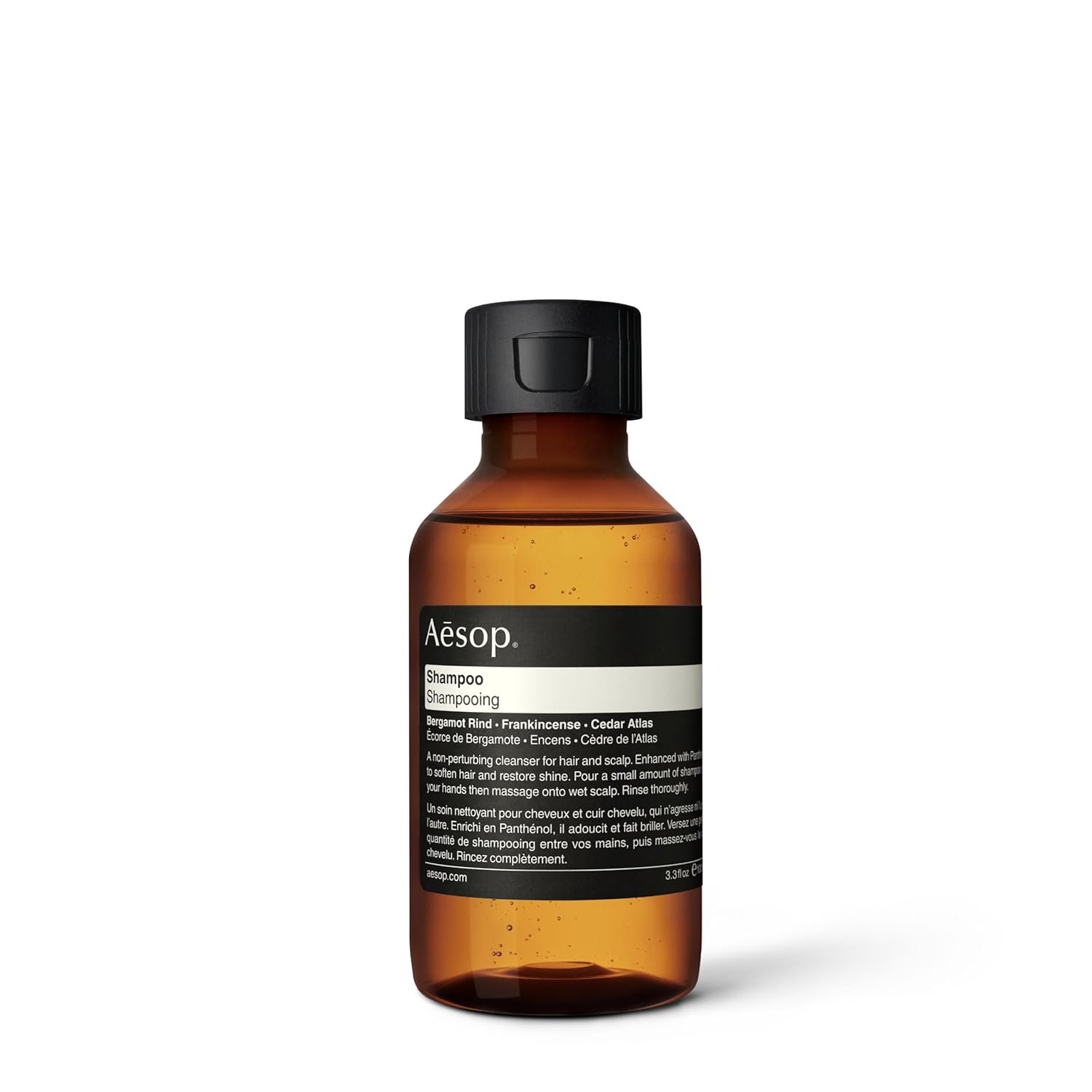 Aesop Travel Shampoo | Soften Hair, Restore Shine | Bergamot Rind, Frankincense, Cedar Atlas | 3.3oz / 100mL
