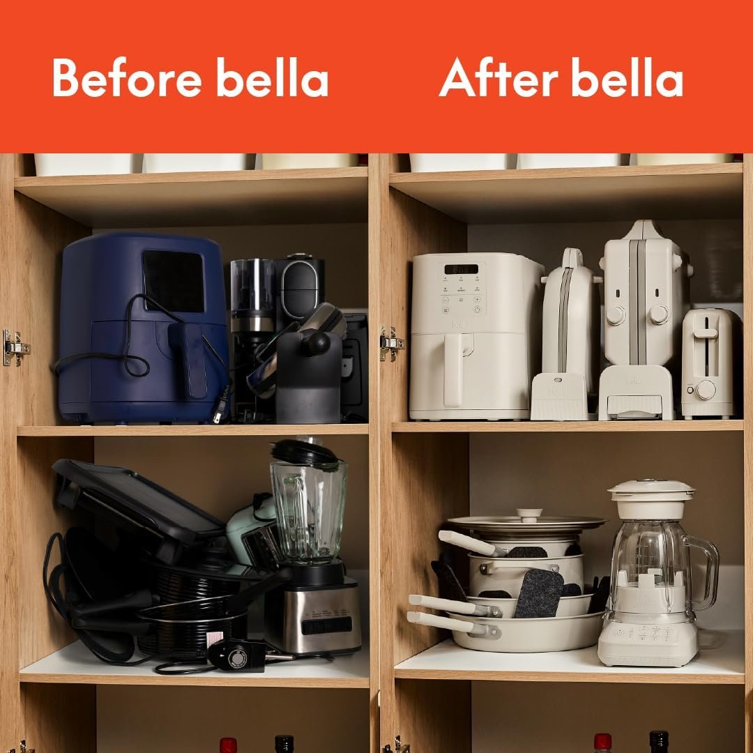 bella 10"x 20" Ceramic Fold-n-Store Dual Temp Griddle, Fits-anywhere Kitchenware, EverGood Ceramic Nonstick Coating, 2 Temperature Zones up to 400°F, Dishwasher Safe Drip Tray, 1500 Watt, Plum - Image 8