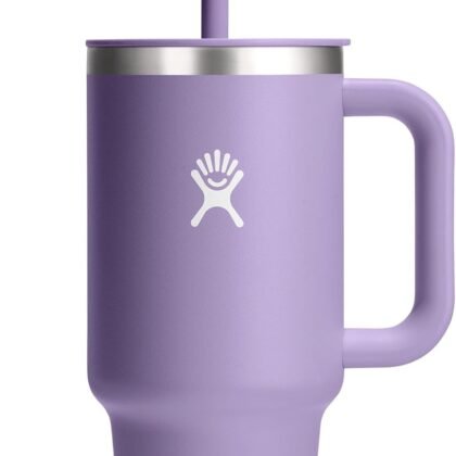 Hydro Flask Travel Tumbler with Handle, Lid and Straw - Insulated Stainless Steel in 32 Oz Moonshadow