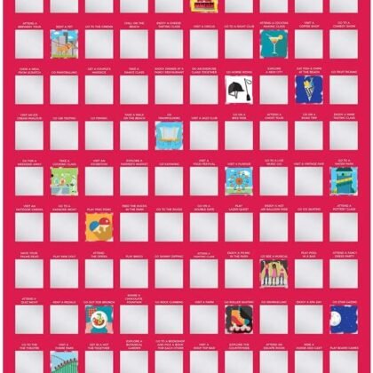 100 Dates Bucket List Scratch Poster