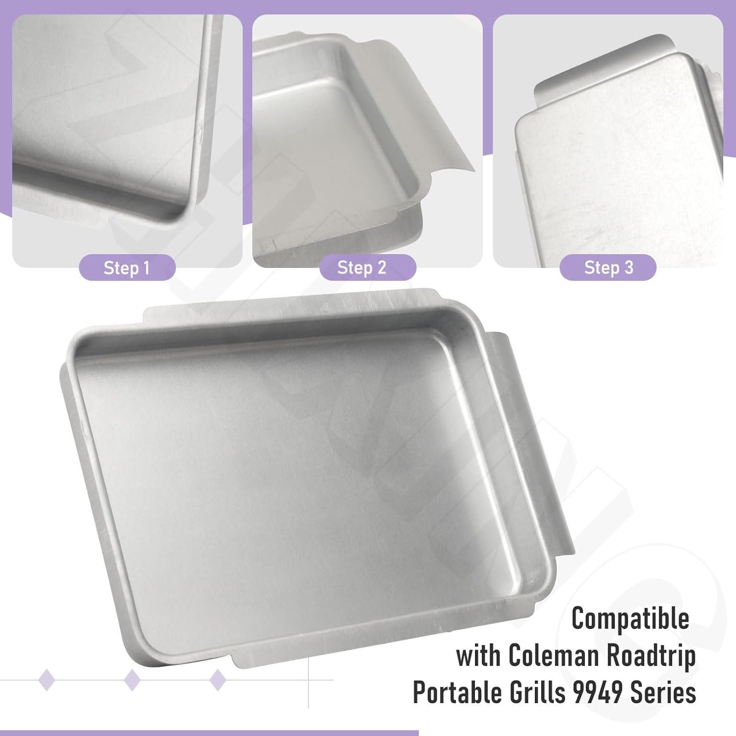 5010000747 Grease Drip Tray/Pan Compatible with Coleman Roadtrip 9949 Series Grills, 924, 9949-750, 9949-759, 9949-451, 9924-700, 9924-A50, 2000000958, 2000000851, 9949A451 and 2000004121 - Image 3