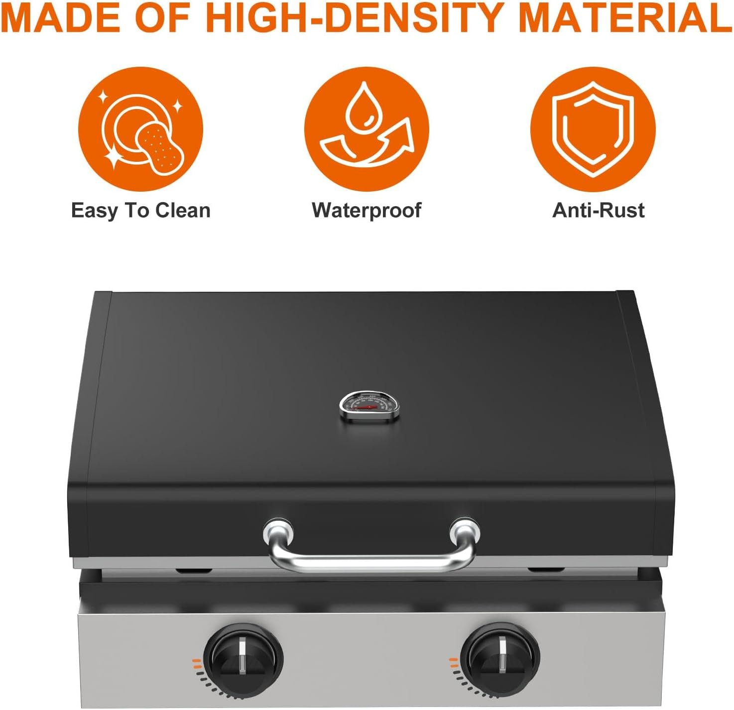 Upgraded Hinged Lid for Blackstone 1666 22 Inch Tabletop Griddle (2024 Model), Hard Cover Flat Top Lid Replacement Parts for Blackstone 2203 Original 22" Omnivore Tabletop Griddle - Image 6