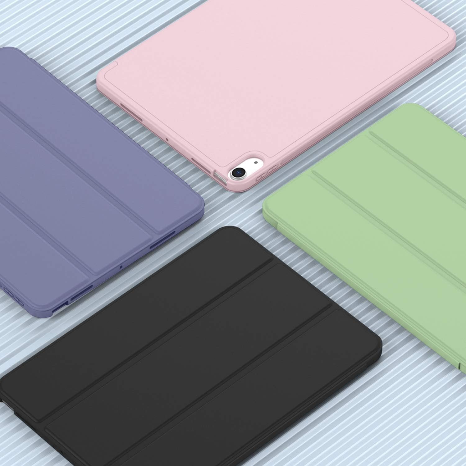 iMieet iPad Air 11 Inch Case M3(2025) / M2 (2024), iPad Air 5th/4th Generation Case 2022/2020 10.9 Inch with Pencil Holder,Trifold Stand Smart Case with Soft TPU Back(Black) - Image 7