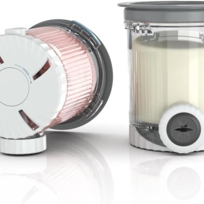 For Ninja Swirl by CREAMi NC700 Series Ice Cream Makers, Dishwasher Safe, 16 oz Pints with Lid, 2 Pack, Clear Cup Grey Lids (Grey, 16oz)