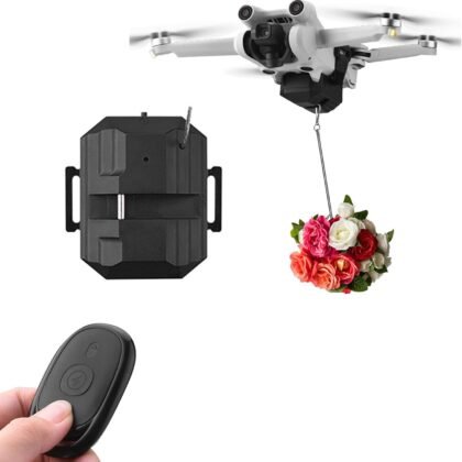 Airdrop System Compatible with DJI Mini 4 Pro/Mini 3/Mini 3 Pro/Mini 2/Mini SE Drone Payload Dropper Release Dropping System Delivery Transport Device Thrower for Fishing Line Dropper,Wedding,Rescue