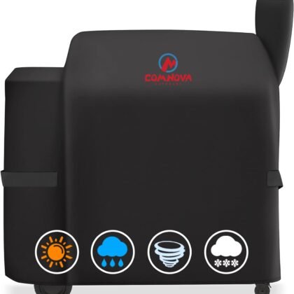 Comnova Grill Cover for Traeger Pro 34 & 780 Series - 600D Wood Pellet Smoker Cover for Traeger Waterproof & Heavy Duty, Premium Pellet BBQ Cover for Treager Pro 34, Pro 780, Texas, Z Grills and More