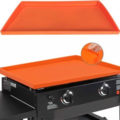 Blackstone Silicone Griddle Mat & Cover - Heavy Duty, Food Grade (Orange, 28in)