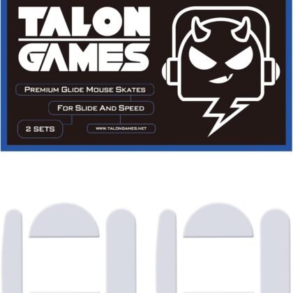 2Sets of TALONGAMES Rounded Curved Edges Mouse Feet Skates Compatible with Logitech MX Master 3 / 3s Gaming Mouse Feet Replacement,0.8mm,Pure PTFE Material with Super Smooth Glide Pads