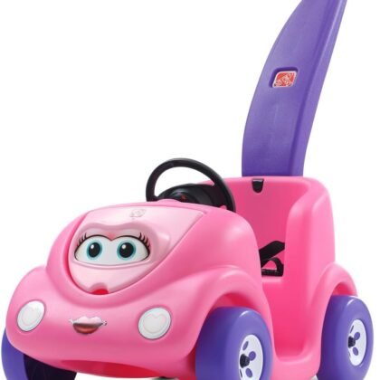 Step2 Push Around Buggy Kids Push Car, Ride On Toy, Stroller Substitute, Includes Seat Belt & Horn, Made of Durable Plastic, Max Weight 50 lbs., For Toddlers 1.5-4 Years Old, Pink