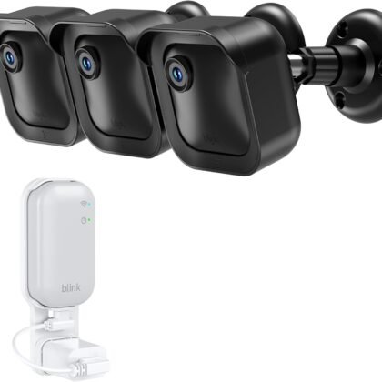 HomeMount All-New Blink Outdoor Camera Mount, 3Pack Weatherproof Protective Housing with 360° Adjustable Bracket and Sync Module Mount, Compatible with Blink Outdoor 4th & 3rd Gen Cameras