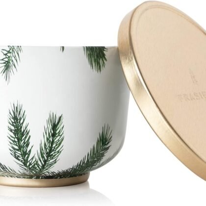 Thymes Scented Candles for Women & Men – Tin with Lid – Luxury Home Decor – Holiday Candles with Notes of Crisp Siberian Fir Needles, Cedarwood, & Sandalwood (Frasier Fir, 6.5 oz)