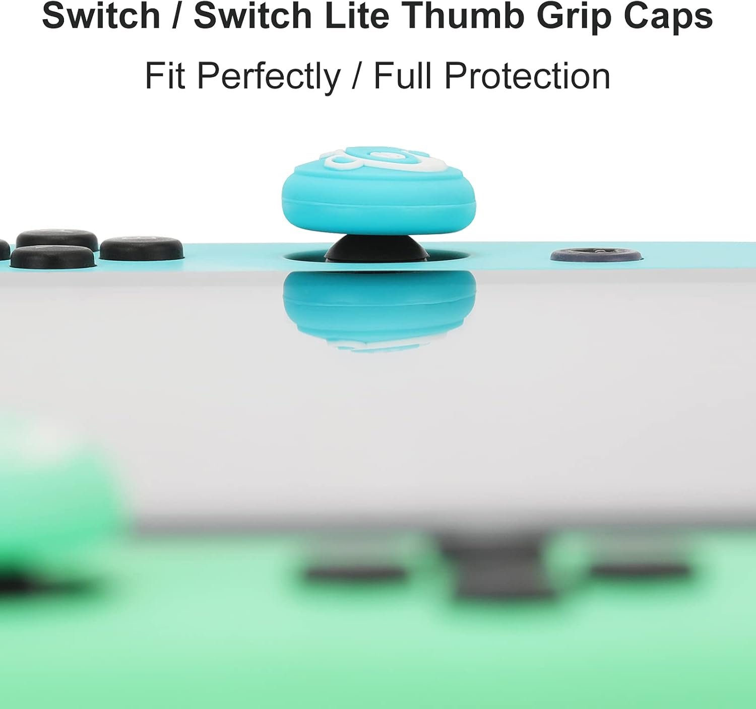 Tscope Cute Thumb Grip Caps for Nintendo Switch/Lite/OLED Controller, for Animal Crossing Kawaii Leaf Joystick Analog Soft Silicone Button Stick Covers for NS Joy Cons (Leaf Raccoon) - Image 5