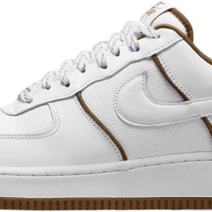 Nike Air Force 1 '07 LX Men's Shoes (FN5757-100, White/Light British Tan/Photo Blue/White) Size 6.5